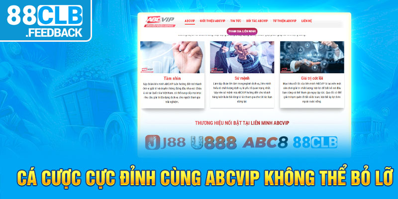 Cá cược cực đỉnh cùng ABCVIP không thể bỏ lỡ