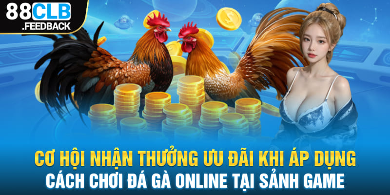 Cơ hội nhận thưởng ưu đãi khi áp dụng cách chơi đá gà online tại sảnh game